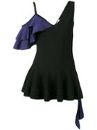 Jonathan Simkhai - Ruffle Detail Flared Top - Women - Nylon/spandex/elastane/rayon - M, Black, Nylon/spandex/elastane/rayon