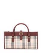 Burberry Pre-owned Checked Contrast Trim Handbag - Red