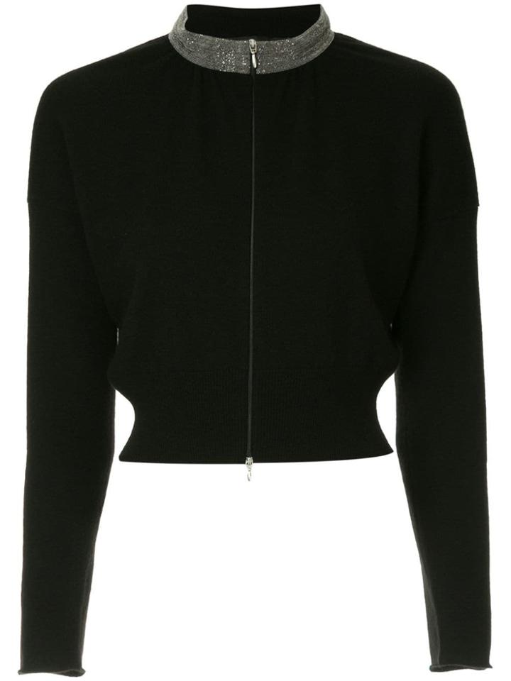 Fabiana Filippi Cashmere Zipped Sweater - Black