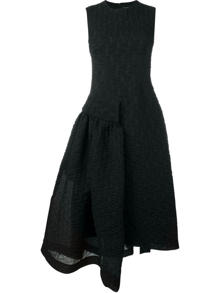 Simone Rocha Side Pleat Dress, Women's, Size: 12, Black, Acrylic/nylon/polyester/polyester