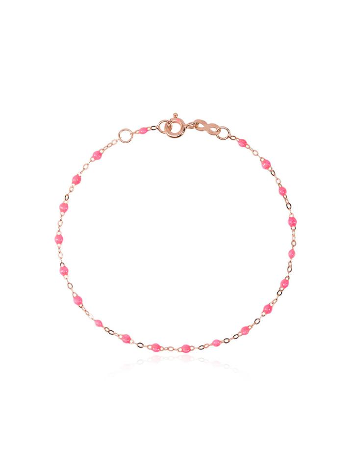 Gigi Clozeau 18k Rose Gold Classic Six And Half Bead Bracelet - Pink &