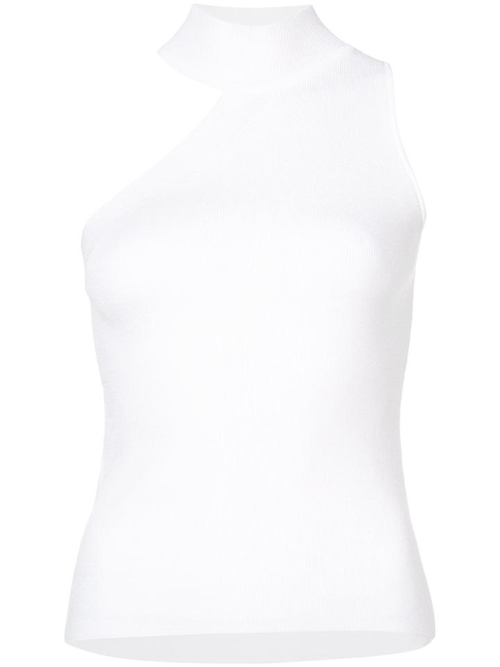 Cushnie Et Ochs Asymmetric High Neck Top - White