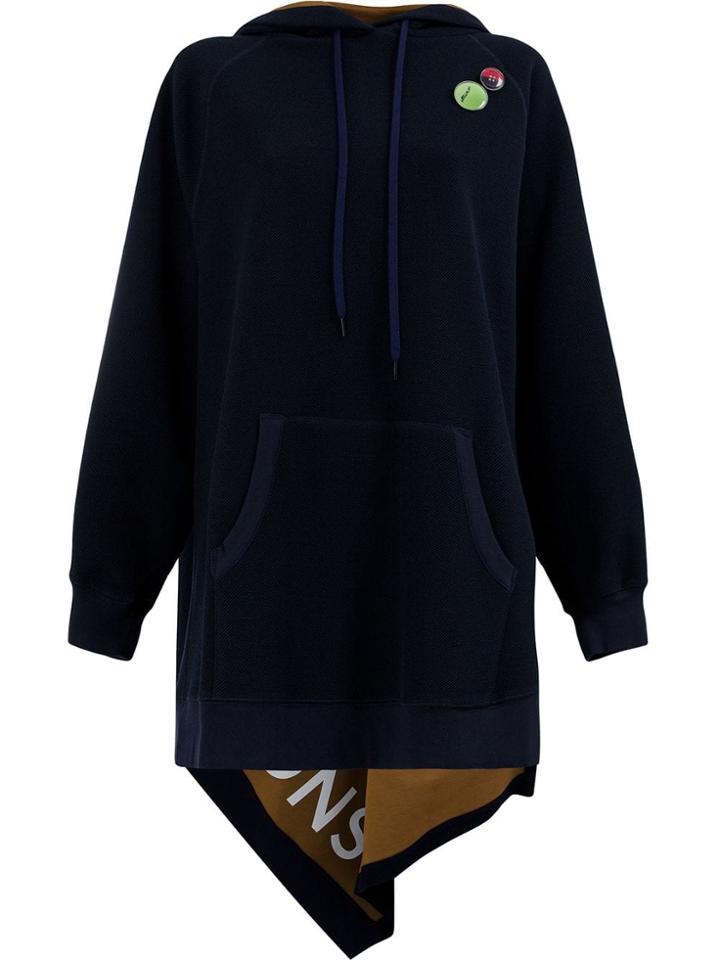 Monse Asymmetric Oversized Hoodie - Blue