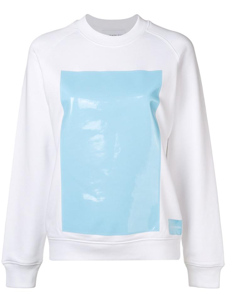 Ck Jeans Patent Printed Sweatshirt - White