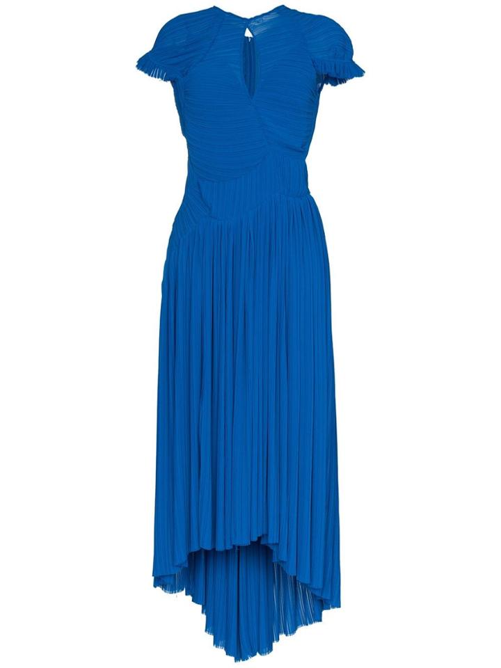 Preen By Thornton Bregazzi Milly Pleat Maxi Dress - Blue