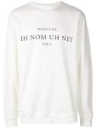 Ih Nom Uh Nit Logo Sweatshirt - White