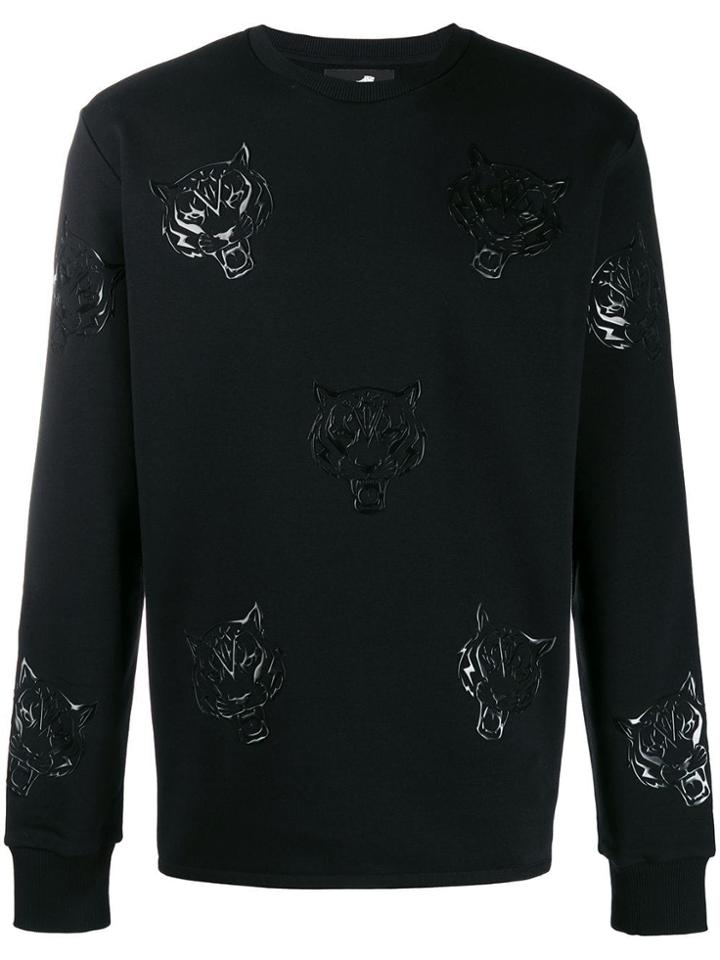Plein Sport Embossed Tiger Sweatshirt - Black