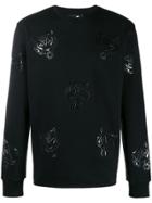 Plein Sport Embossed Tiger Sweatshirt - Black