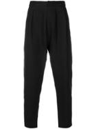 Ann Demeulemeester Grise High Waisted Cropped Trousers - Black