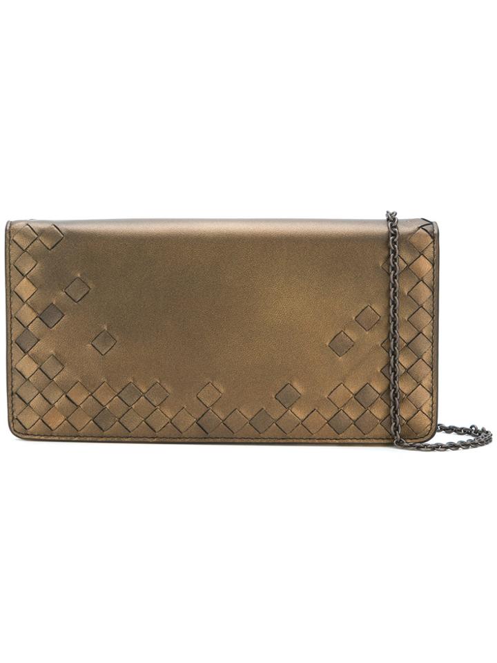 Bottega Veneta Intrecciato Clutch Bag - Brown