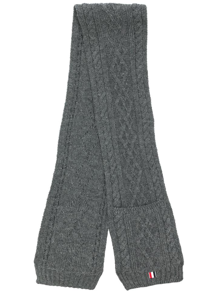 Thom Browne Chunky Knit Scarf - Grey