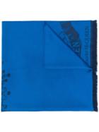 Alexander Mcqueen Skull Patterned Scarf - Blue