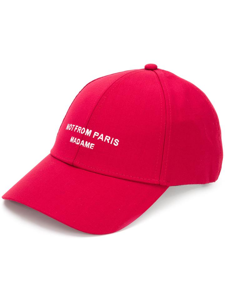 Drôle De Monsieur Not From Paris Baseball Cap - Red