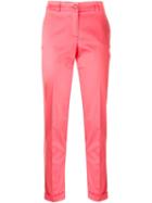 P.a.r.o.s.h. Slim Fit Trousers, Women's, Pink/purple, Cotton/spandex/elastane