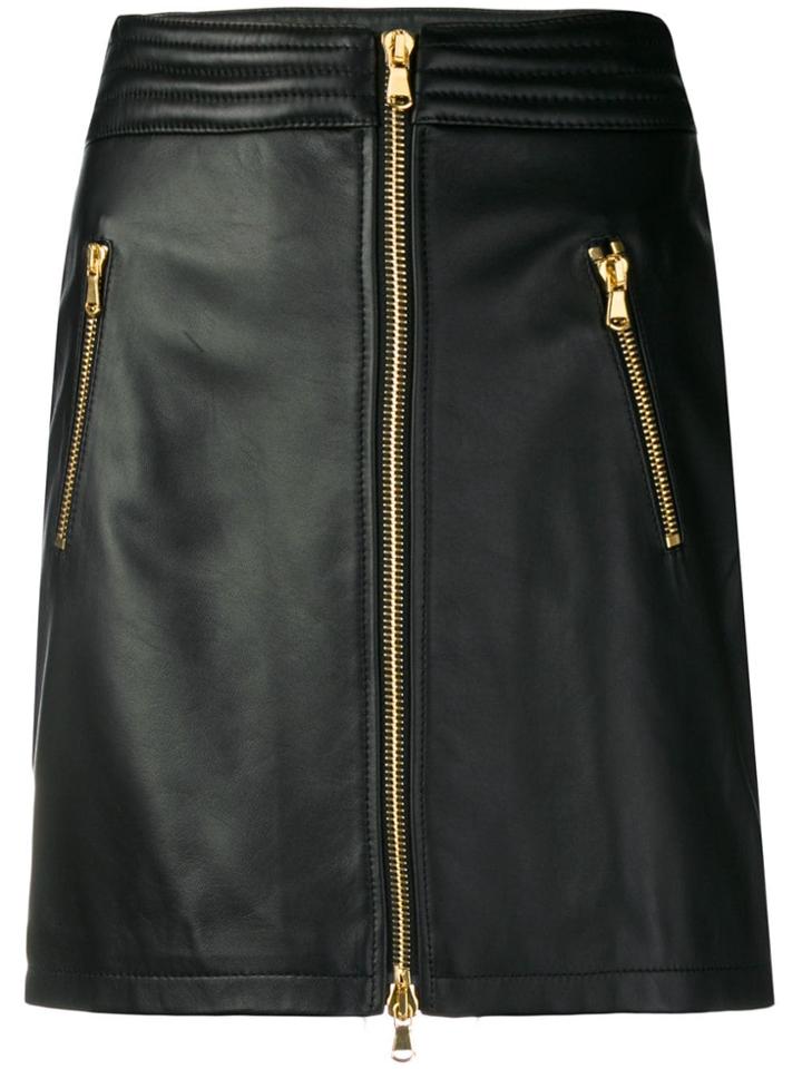 Moschino Off-centre Zipped Skirt - Black