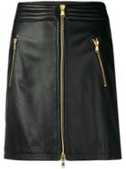 Moschino Off-centre Zipped Skirt - Black