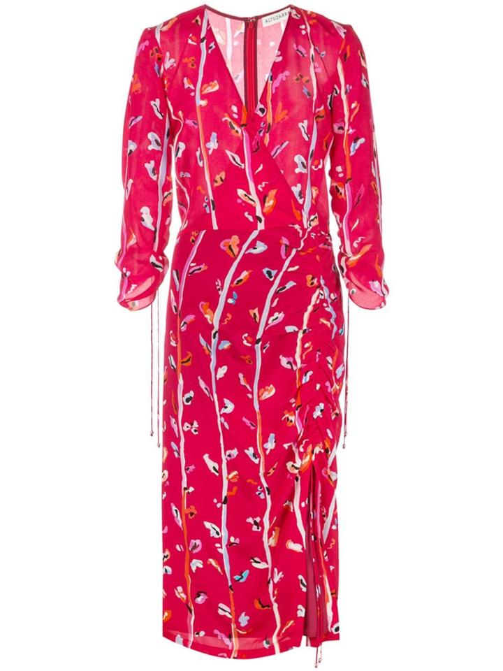 Altuzarra Wrap-around Midi Dress - Red