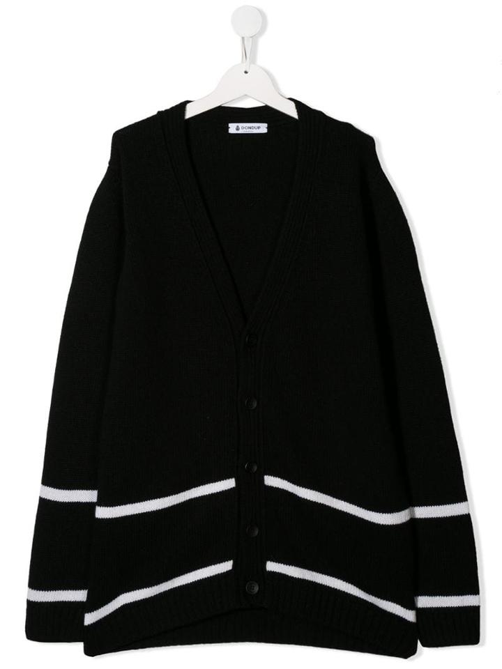 Dondup Kids Knitted Jacquard Cardigan - Black