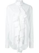 Ellery Ruffle Shirt, Women's, Size: 12, White, Cotton