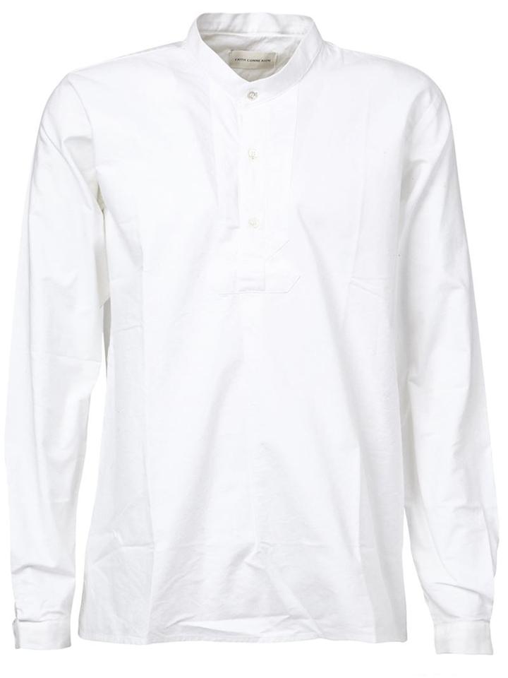 Faith Connexion Button Collar Shirt, Men's, Size: S, White, Cotton