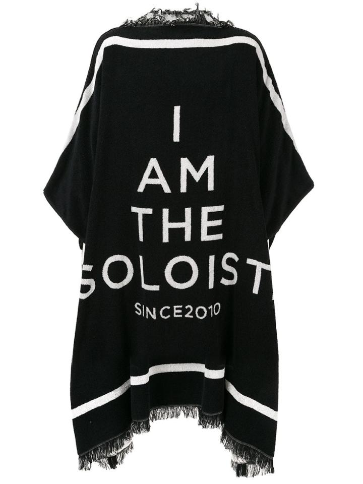 Takahiromiyashita The Soloist I Am The Soloist Poncho - Black