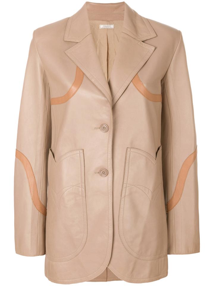 Nina Ricci Panelled Fitted Jacket - Nude & Neutrals