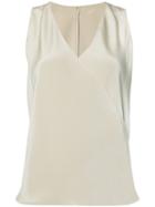 Peter Cohen V-neck Top, Women's, Size: Small, Nude/neutrals, Silk