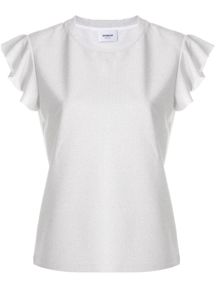 Dondup Sleeveless Ruffled Blouse - Grey