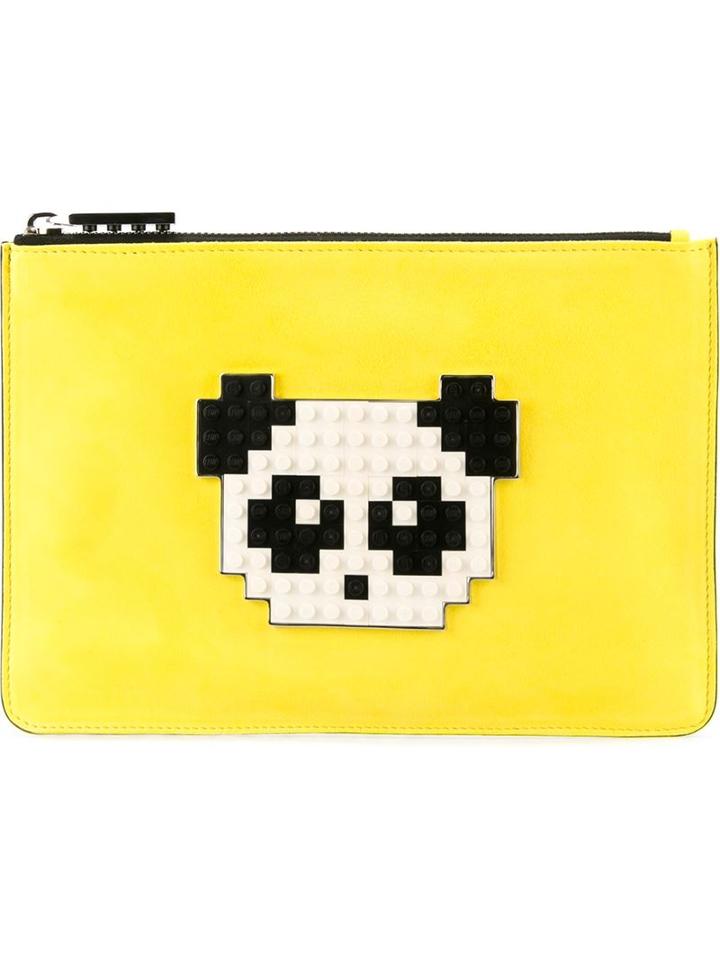 Les Petits Joueurs Lego Panda Clutch, Women's, Yellow/orange