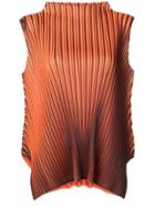 Pleats Please By Issey Miyake Pleated Blouse - Orange