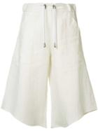 Wanda Nylon - Melody Cropped Trousers - Women - Cotton/linen/flax - 36, White, Cotton/linen/flax