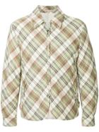 Comme Des Garçons Vintage Padded Plaid Jacket - Neutrals