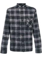 Costumein Checked Patch Pocket Shirt - Black