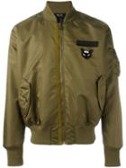 No21 Classic Bomber Jacket, Men's, Size: 48, Green, Polyamide/polyester/virgin Wool