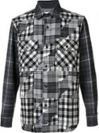 Ganryu Comme Des Garcons Checked Shirt, Men's, Size: Large, Grey, Nylon/wool