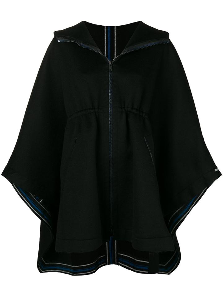 Sportmax Hooded Cape Coat - Black