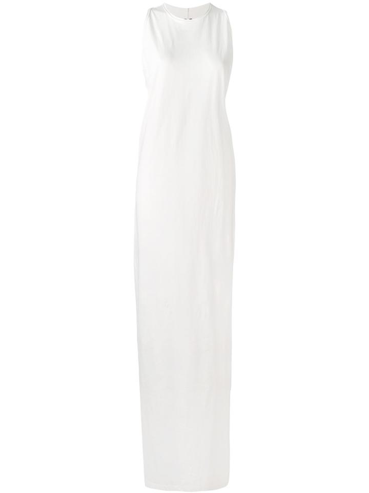 Rick Owens Drkshdw Long Sleeveless Tank Dress - White