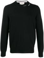 Alexander Mcqueen Logo Patch Knitted Jumper - Black