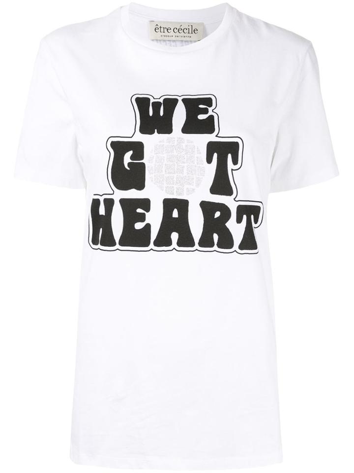 Être Cécile Slogan T-shirt - White