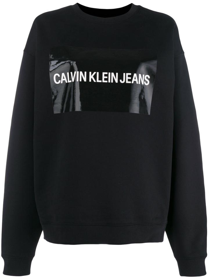 Calvin Klein Jeans Logo Patch Sweatshirt - Black