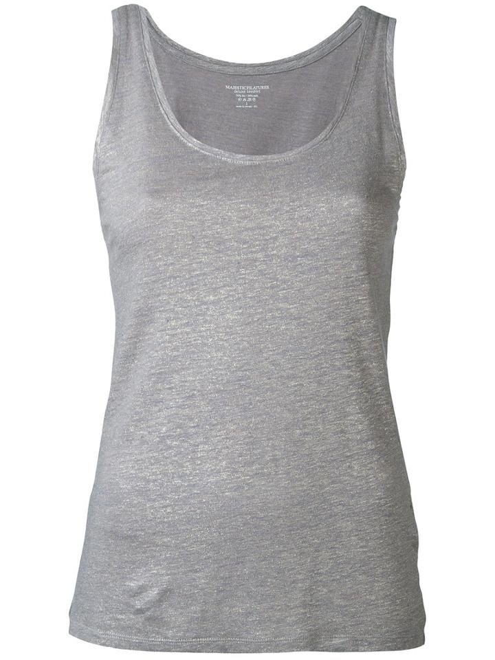 Majestic Filatures Classic Tank Top, Women's, Size: I, Grey, Linen/flax/silk