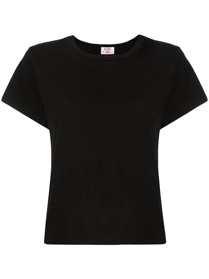 Re/done Cropped Boxy T-shirt - Black