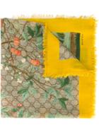 Gucci - Blooms Print Scarf - Women - Silk/modal - One Size, Yellow, Silk/modal