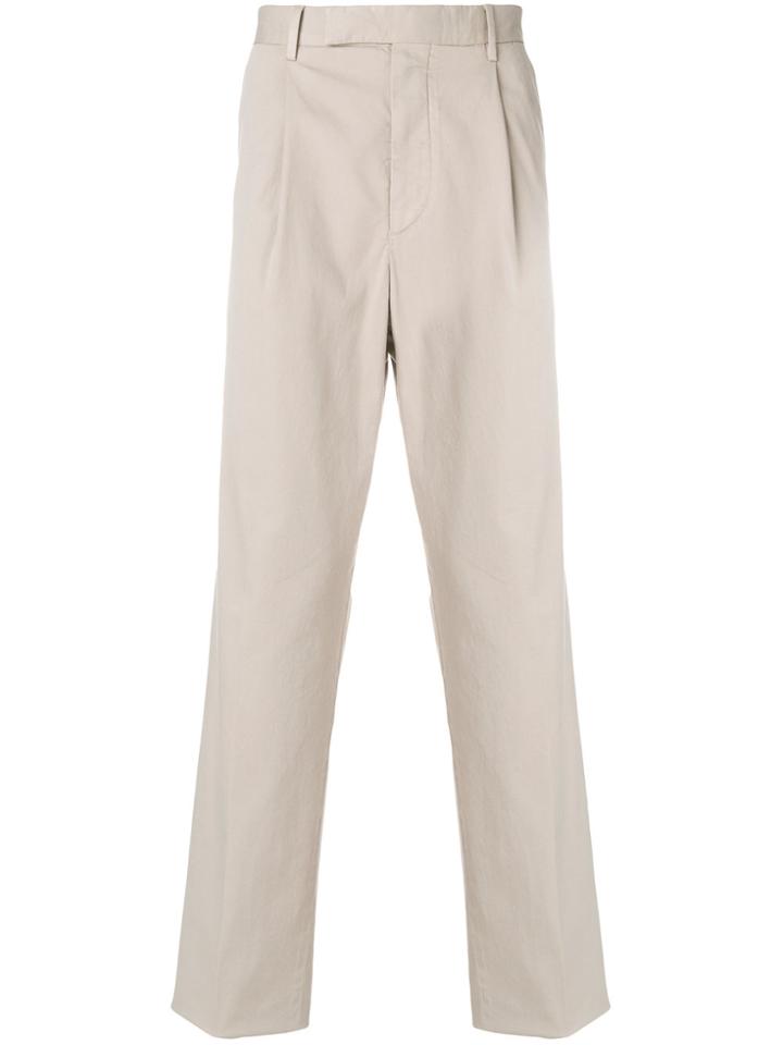 Ermenegildo Zegna Tailored Fitted Trousers - Nude & Neutrals