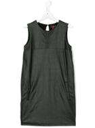 John Richmond Kids Faux Leather Sleeveless Dress - Black