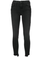 Frame Denim Cut Off Hem Jeans - Black