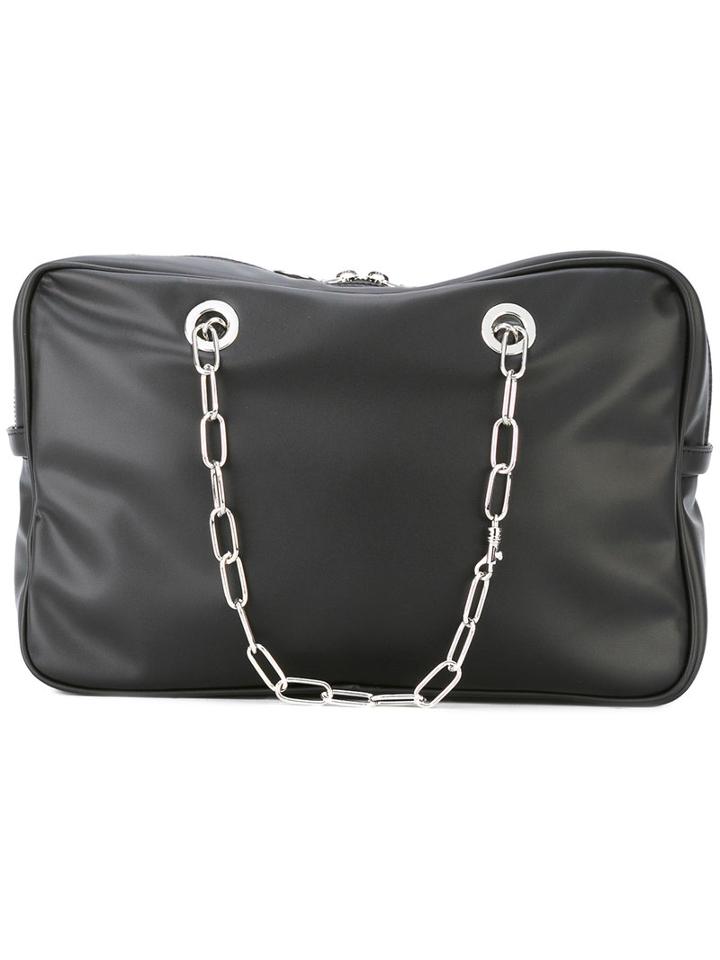 Mm6 Maison Margiela - Chain Tote - Women - Polyester/polyurethane - One Size, Women's, Black, Polyester/polyurethane
