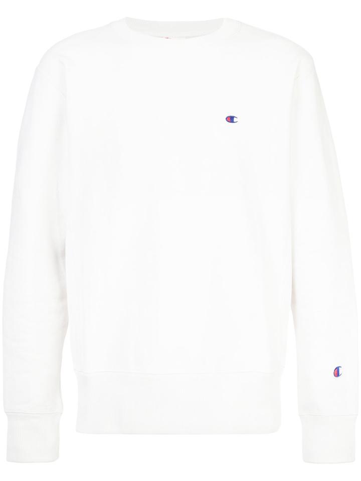 Champion Small Logo Crewneck Jacket - White