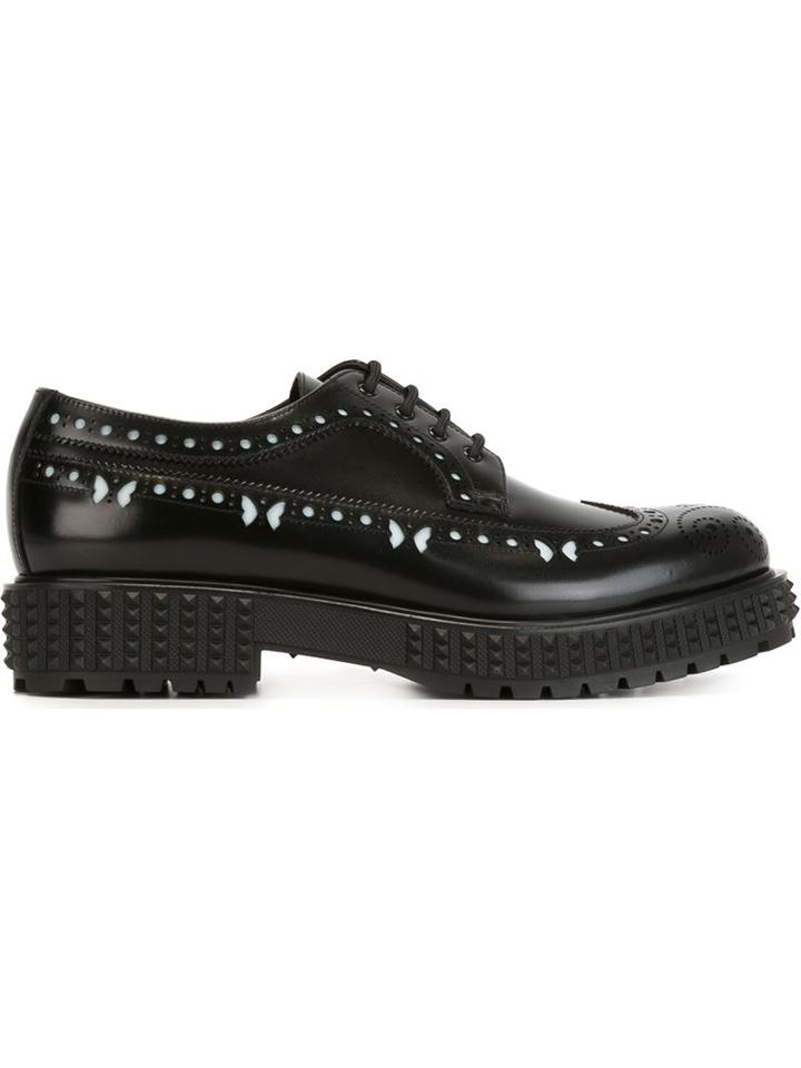 Valentino 'punky-ch' Butterfly Detailing Derby Shoes