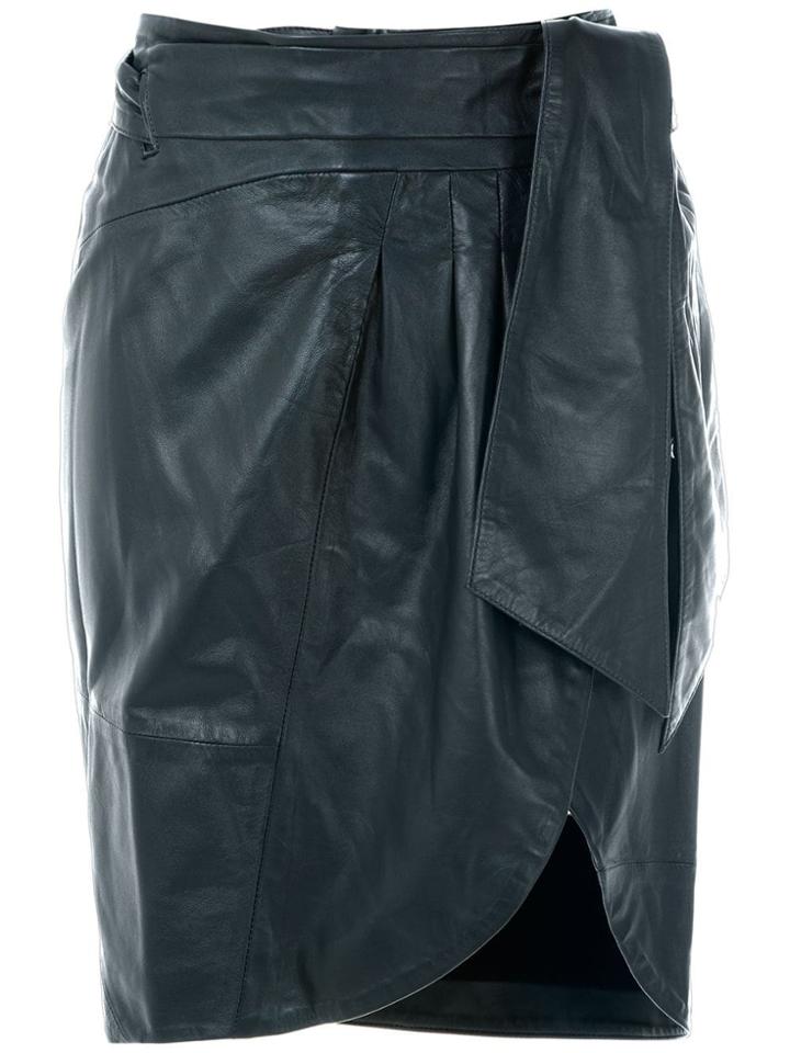 Clé Lace Up Pencil Skirt - Blue